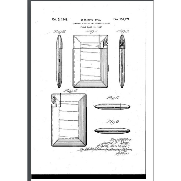 Elgin America Lite-o-matic Magic Action Cigarette Case In Original Box c1948 MCM - Picture 8 of 8